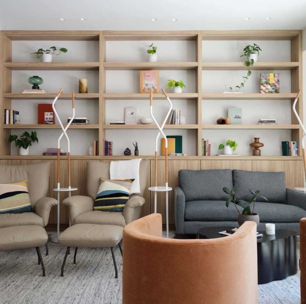 The thoughtfully designed interior of a Clean Market wellness space